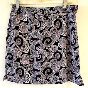 EP Pro golf skort size 4 in a cute black and pink paisley pattern